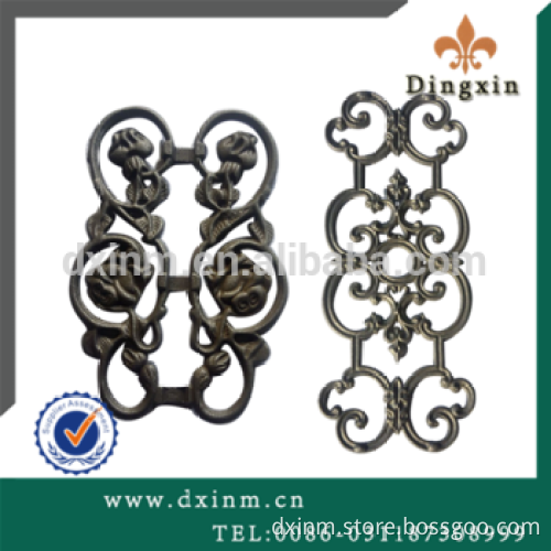 The cast iron metal ornaments for doors and gates and iron fence